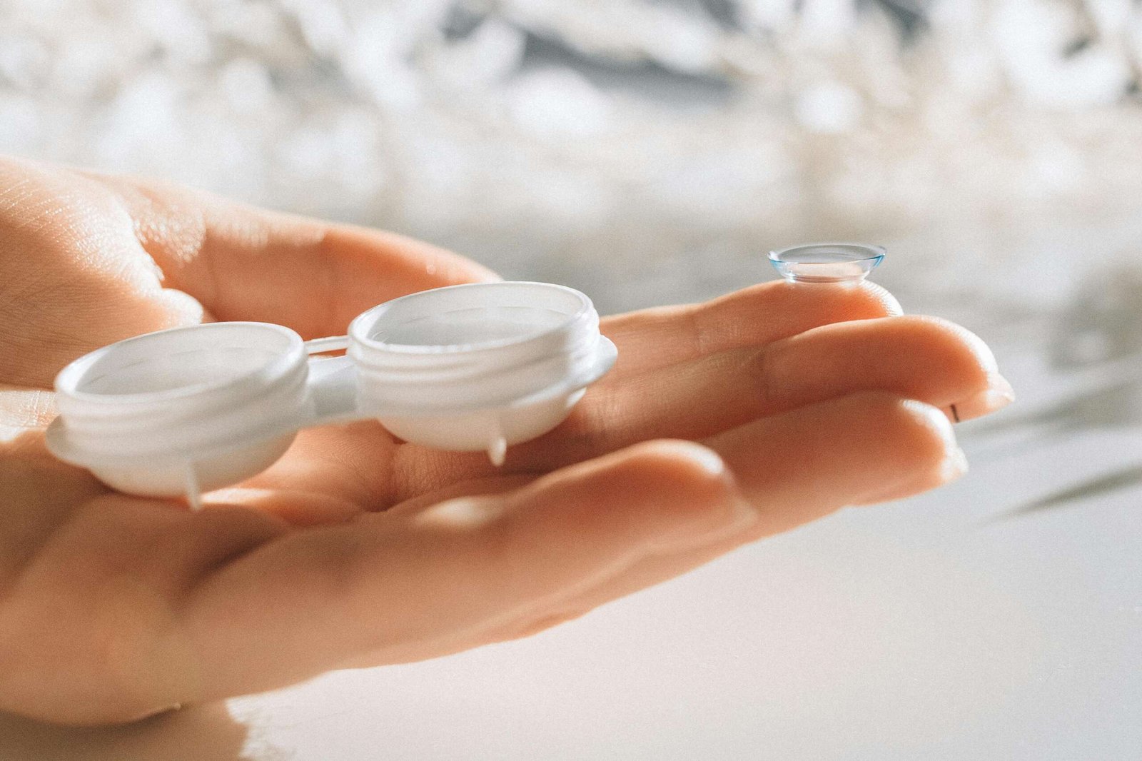 WEARING CONTACT LENSES